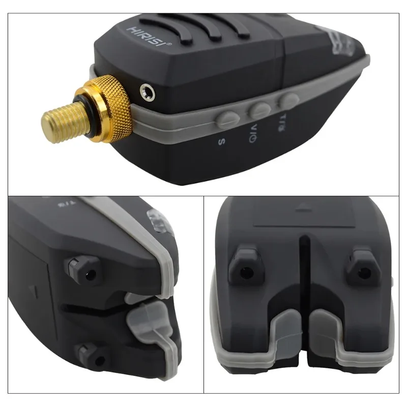 HIRISI – alarme de morsure de pêche à la carpe, étanche, professionnelle, 1 pièce, avec barre d'accroc et bande LED roulante, indicateur de morsure de poisson, alarme à Induction