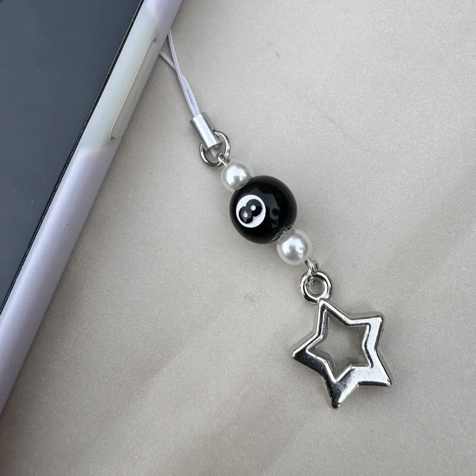 

20 шт., новинка, ремни для телефона со звездой и бантом, цепочка для аксессуаров для телефонов, цепочка для мобильного телефона, подвесные украшения, брелок для ключей, ремешок