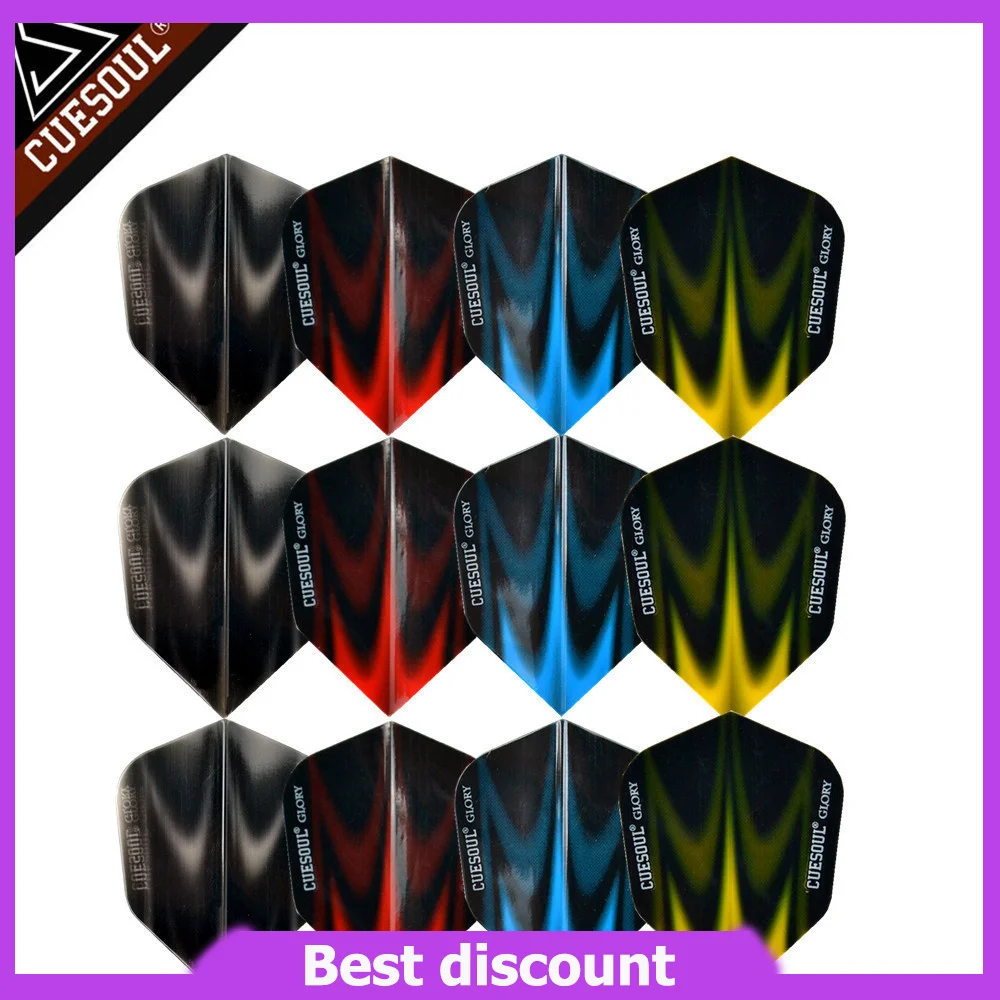 CUESOUL 12pcs 4 Sets Extra Thick Translucent Dart Flights Dart Tails Wings With Very Good Quality