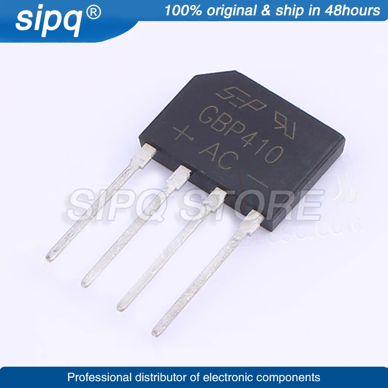 10PCS/LOT GBP410  4A 1KV GBP Single-Phase Silicon Bridge Rectifier NEW Original