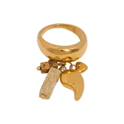 Creative Stainless Steel Stone Pendant Rings for Women Water Drop Heart Charm Finger Statement Rings Fashion Jewelry Gifts