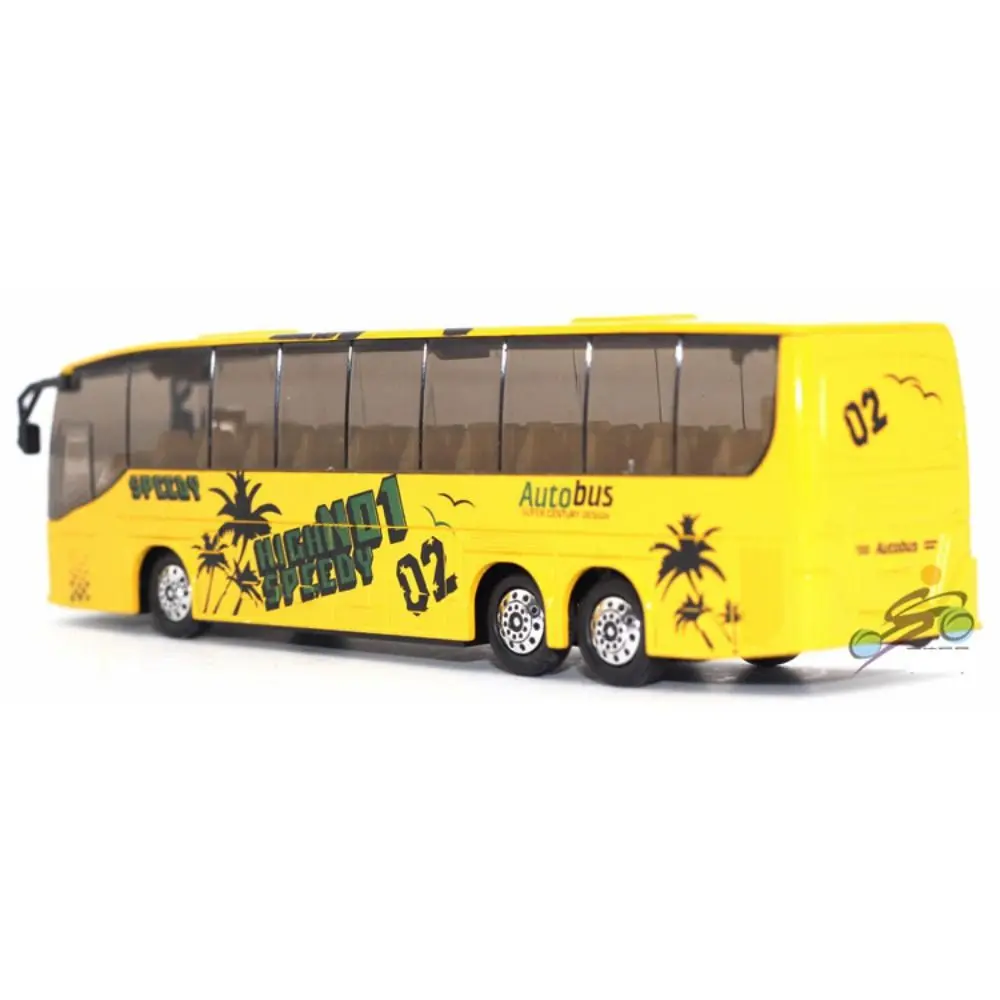 High Quality High Imitation Light and Music Extended Bus  Pull Back Alloy Bus Model Vehicle Model
