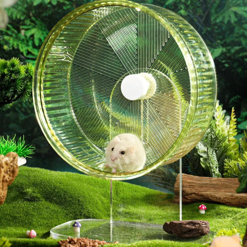 22cm Ultra Silent Pet Exercise Wheel Hamster Running Ball Noise Free Cage Landscape Toys Durable Spinner for Small Animals