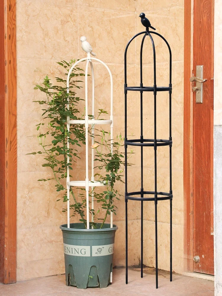 

U-shaped European fragrant vine climbing frame plug-in splicing plastic-covered cylindrical potted plant bracket