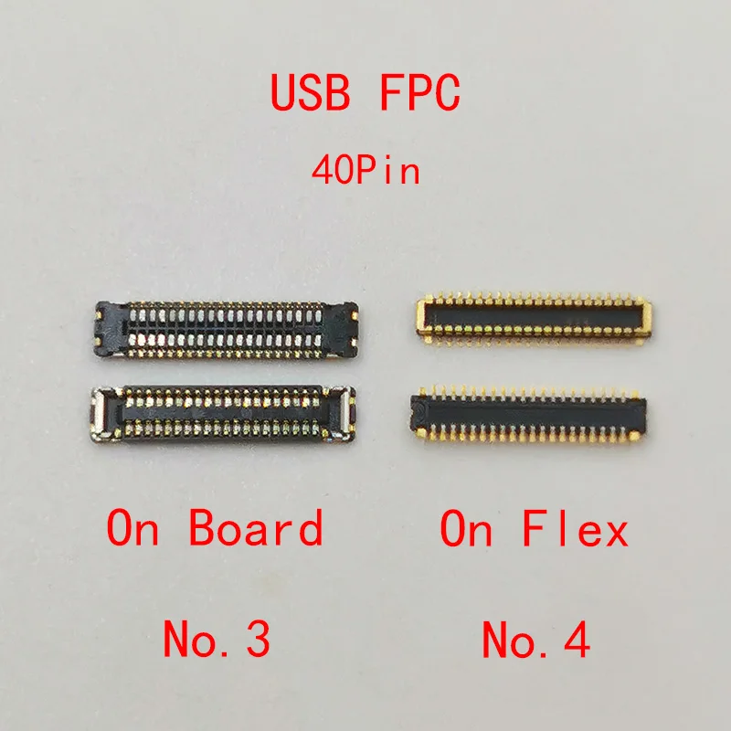 5-10 Stuks 40pin Usb Oplader Opladen Fpc Connector Contact Voor Samsung Galaxy A22 5G A226 A226b A226b/Dsn Lcd Scherm Fpc