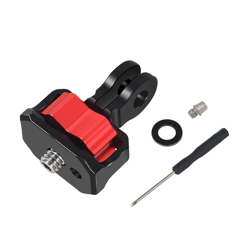 Upgraded 1/4 Screw to Tripod Adapter Knob Lock Mini Quick Release Mount for GoPro Hero 12 Black 11 Mini 10 9 8 DJI Action Camera