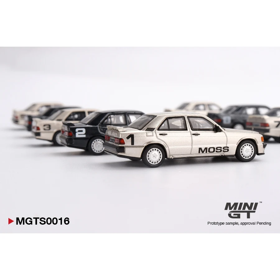 مينيجت 1/64 # S0016 مرسيدس بنز 190E 1984 Nürburgring سباق الأبطال مجموعة طبعة محدودة 5000 مجموعات سيارات سبيكة دييكاست نموذج