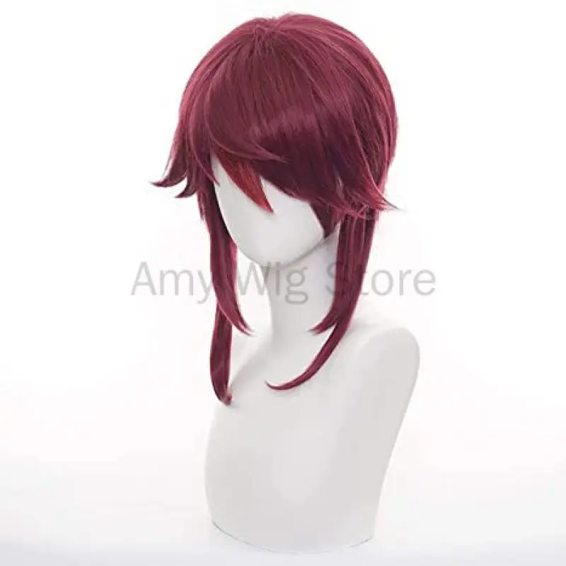 Rosaria-Peluca de pelo sintético resistente al calor para hombre y mujer, pelo corto para fiesta de Halloween, Genshin Impact, Cosplay de Rosaria