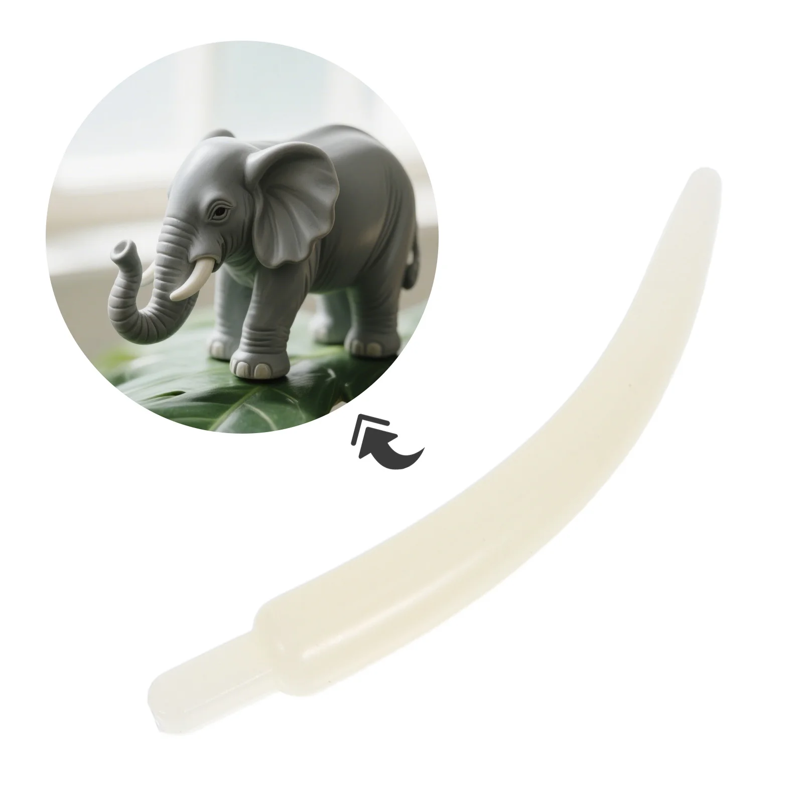 

100pcs Faux Ivory Elephant Teeth Charms 6Cm White Animal Tooth Pendants For Jewelry Making Diy Crafts Supplies Decorative Home