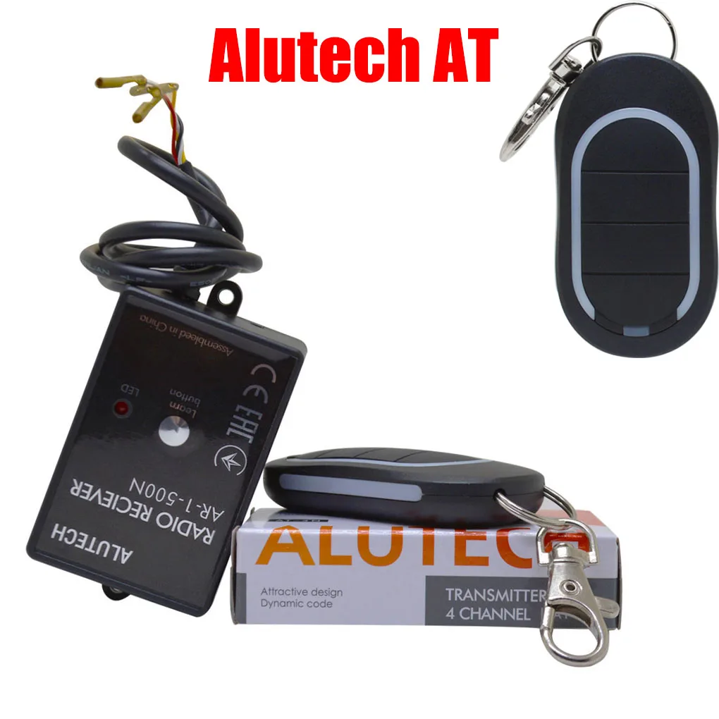 

Alutech AR-1-500N 433.92MHz Dynamic Code Garage Remote Control For Alutech AT 4N Gate Barrier Door Opener Keychain