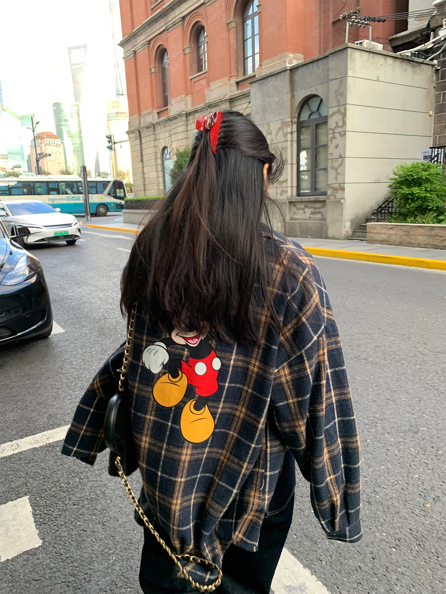 

Casual Plaid Woolen irt Women's Anti-Aging Trendy 2025 New Autumn Winter Printed Loose Small Size Faionable Ladies' irt