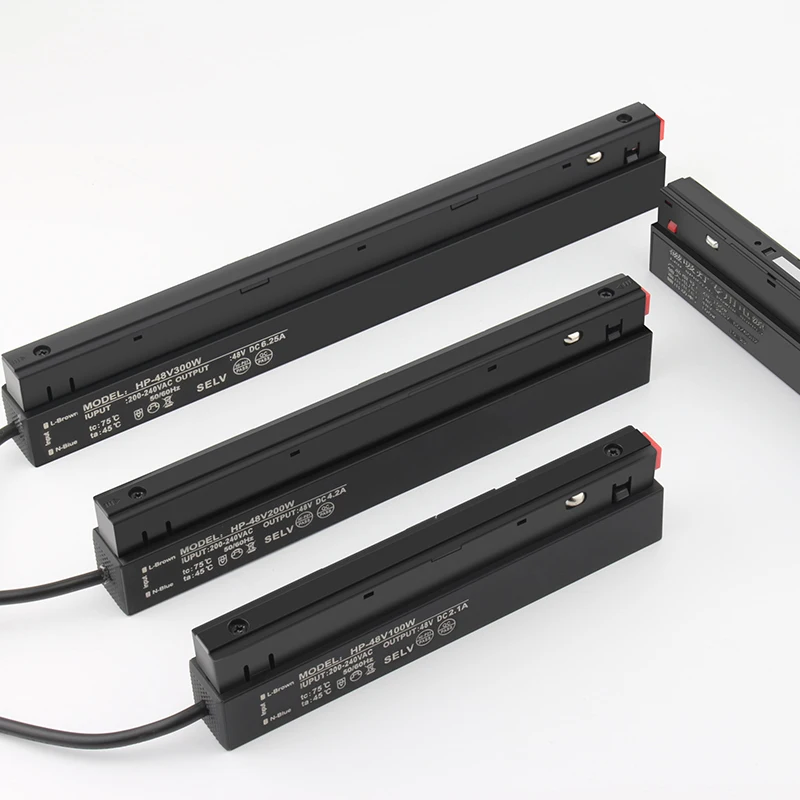 Magnetic Track Power Supply Sithout Light 220 to 48V Exposed and Concealed Linear Light Drive 100W200W