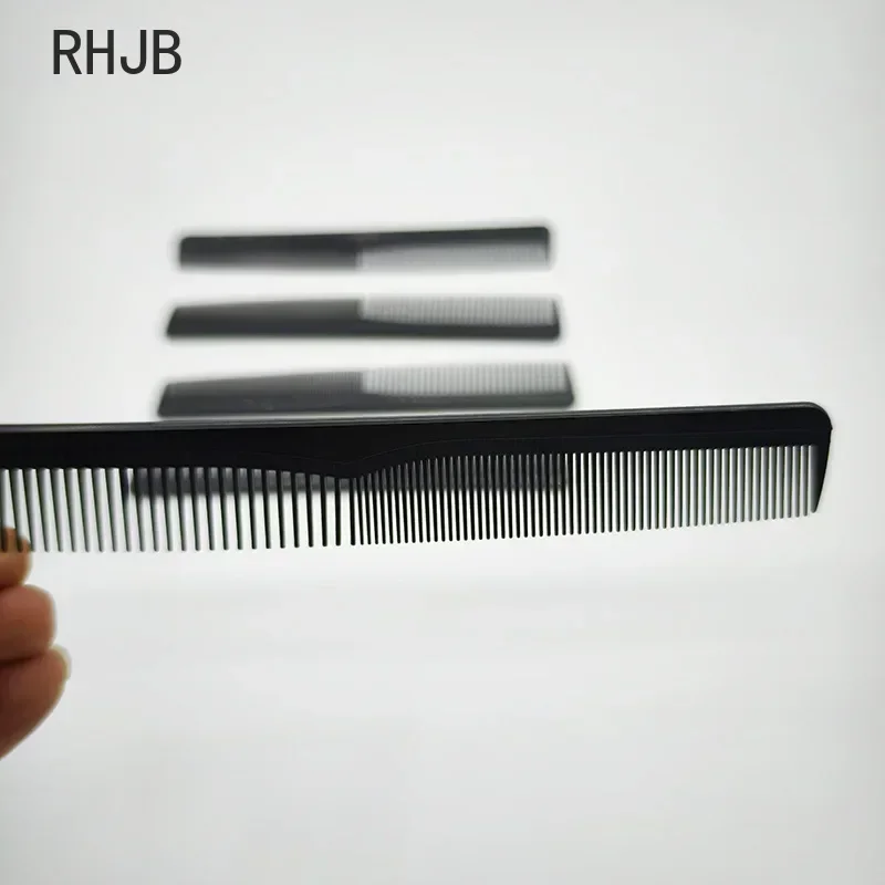 5 /10 Pieces Fine Cutting Wide Tooth Hair Barber Carbon Fiber Salon Hairdressing Comb Heat Resistant Styling Grooming Comb