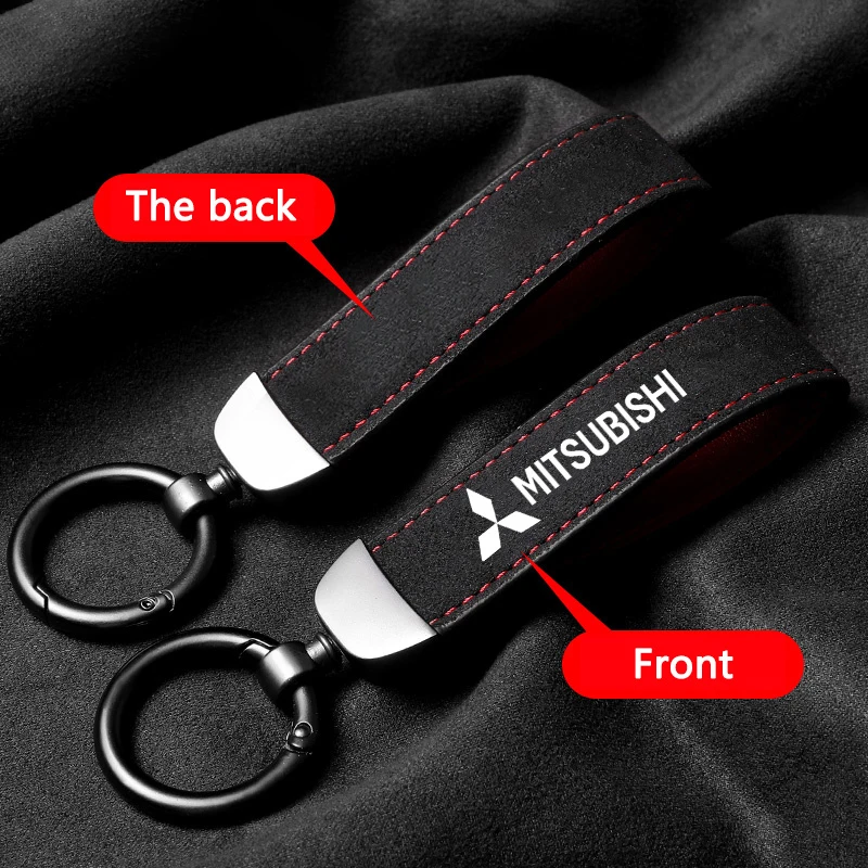 Fashion Car Keychain Pendant High-end Key Rings Holder For Mitsubishi Galant Pajero Lancer 9 EX Outlander ASX L200 Eclipse Colt