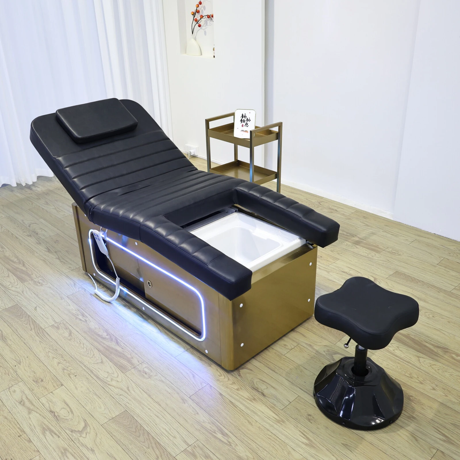 

Beauty Care Massage Foot Massage Integrated Bed, Mattress Can be Raised and Folded, Service Industry Store Commercial Furniture