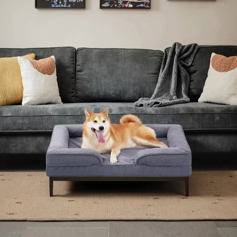 

Orthopedic Pet Cushions for Small Dogs Cats Egg-Crate Foam Waterproof Lining Bottom Washable Removable Cover Dog Bed Sofa