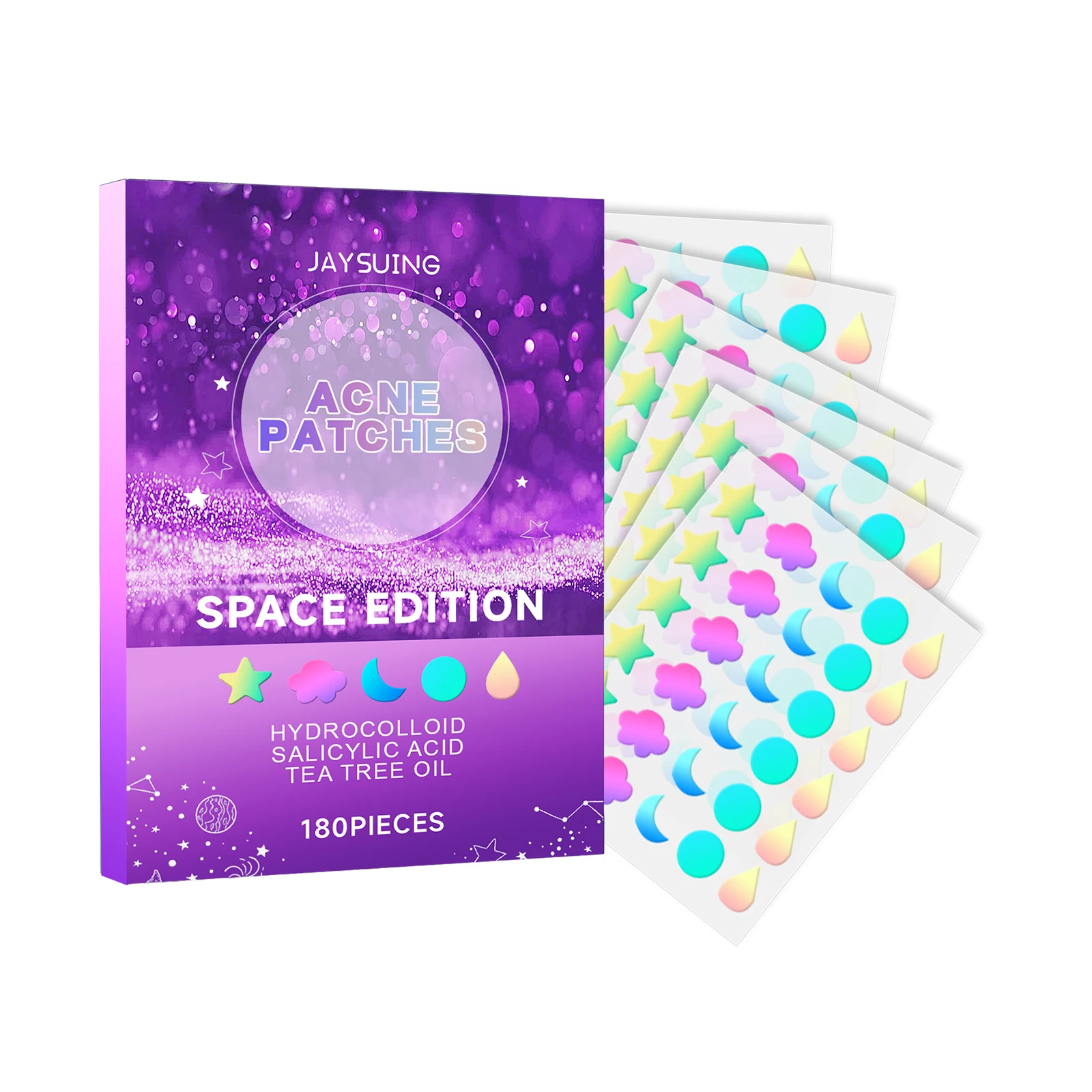 180pcs/Box Of Acne Patches Non Irritating Acne Stickers Various Patterns Acne Concealer Patch Ultra-Thin Fashion Patch Unisex