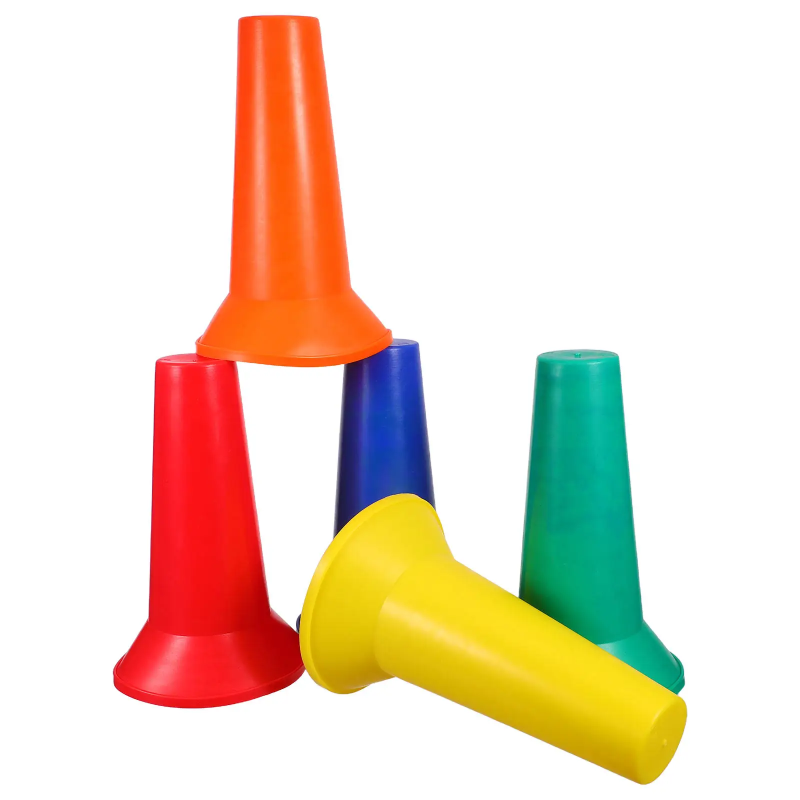 

Набор из 5 мини-конусов для спортивных тренировок, 17 см, пластиковые конусы-ограничители, красные светоотражающие конусы для футбола, маркеры для полей для тренировок по ловкости