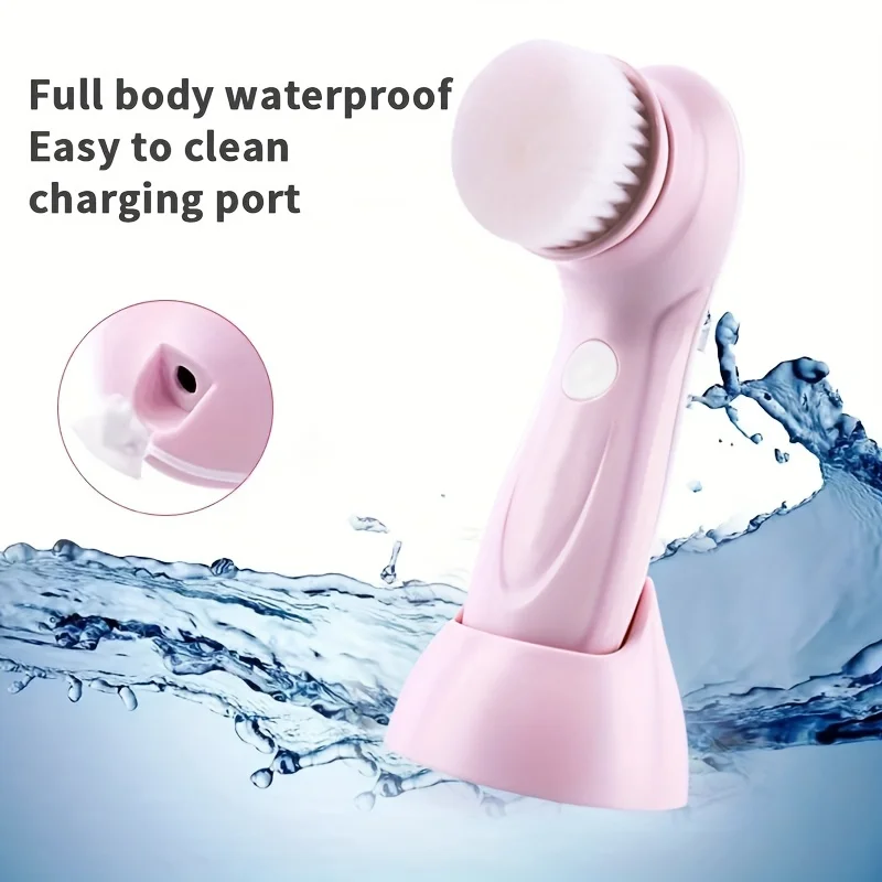Escova de limpeza facial recarregável, removedor de cravo limpador de poros faciais para limpeza profunda, esfoliante suave, remoção de maquiagem