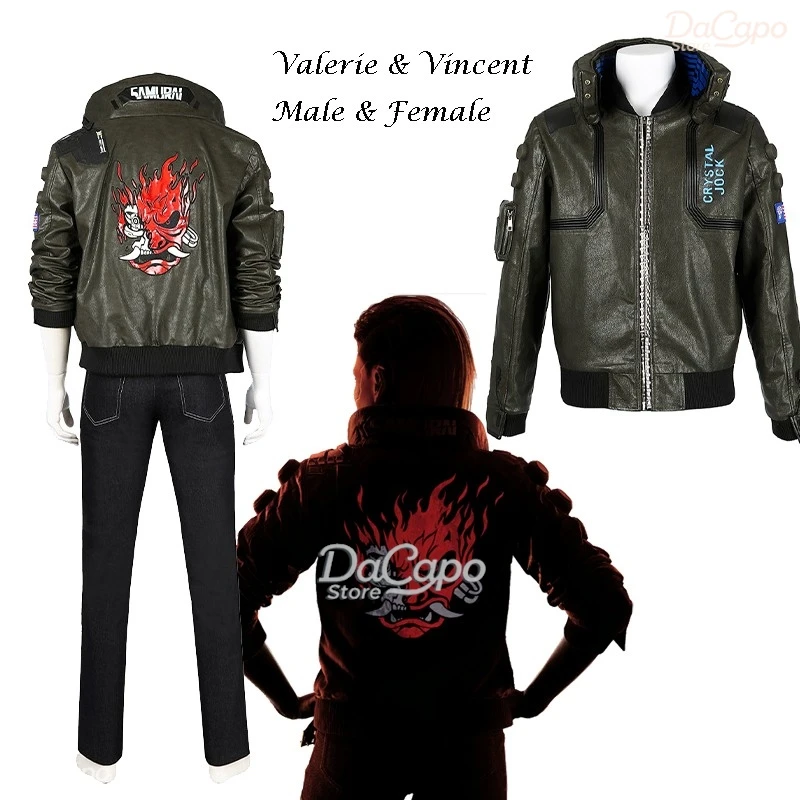 

Киберрпанк V 2077 Косплей Valerie Vincent Костюм Игра Roeplay Куртка Женщины Мужчины Брюки Хэллоуин Карнавал Красивая Одежда Взрослые