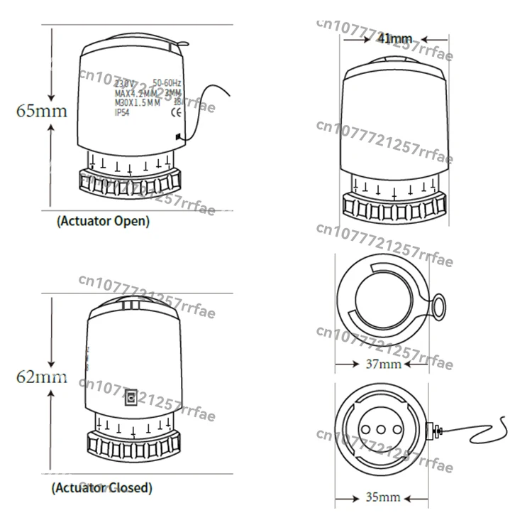H30 Circulating Water Valve Electric and Thermal Actuator Manifold Floor Heating OEM Available