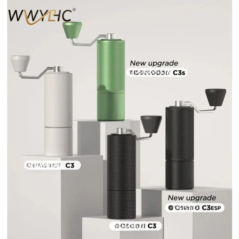 Suitable for Upgrading C3S/C3ESP Manual Coffee Grinder with All Metal Body and Anti Slip Design Portable S2C Internal Burrs