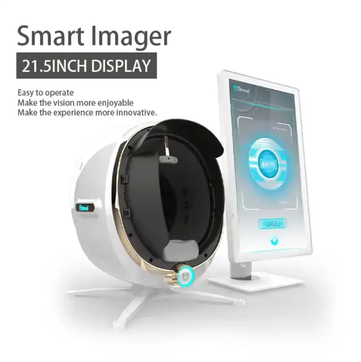 Super Screen Salon 36 Million Pixels 3D Topography Analysis Technologies Mirror Skin Analyzer Machine With 12.5 Inch Pad