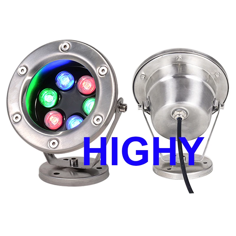Fountain Light 4-wire External Control RGB LED Underwater Light RGB LED Spotlight IP68 Multi Color Changing Swimming Pool Lamp