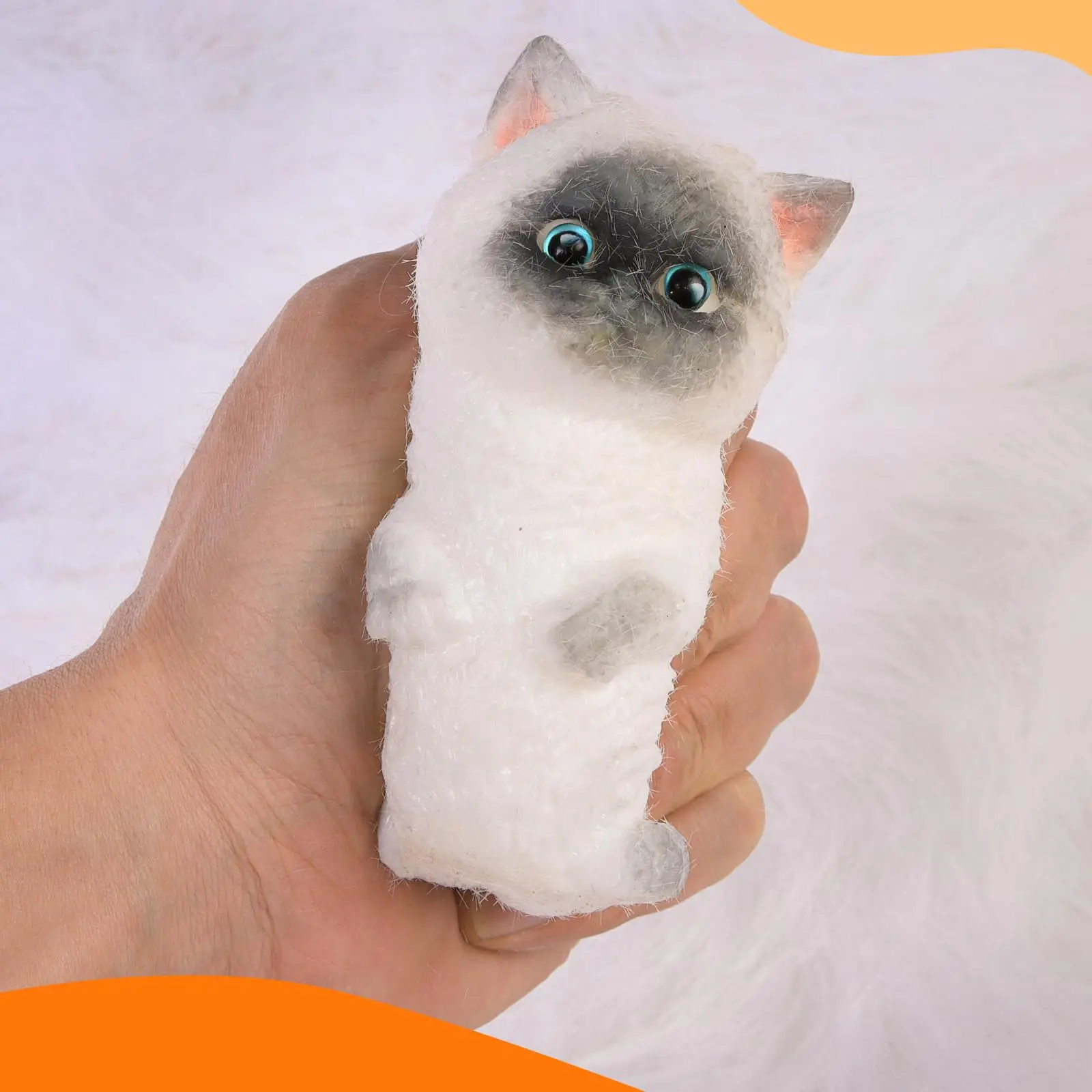 Weiches Niedliches Katzen-Squishy-Spielzeug Kawaii Langsam Aufsteigende Tierfigur Stressabbau-Spielzeug Mini Plüschähnliches Geschenk für Kinder und Erwachsene – Detail 6