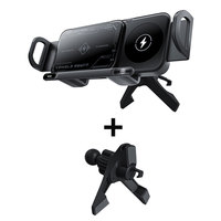 Car Wireless Charger One-Touch Rotatable Auto Rotating Phone Holder Fast Charging Cell Phone Holder for Fold Screen Phone