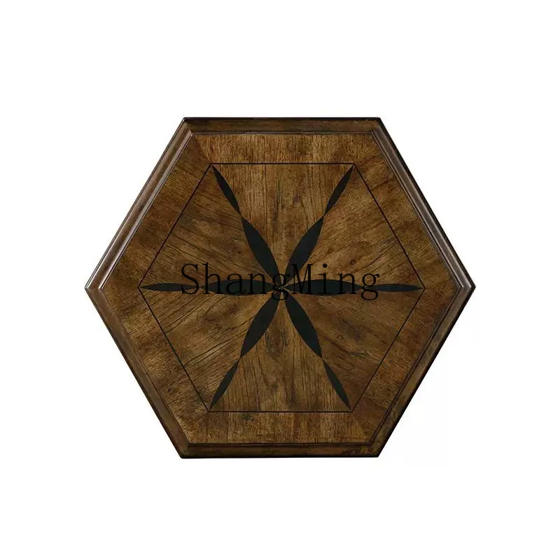 CL new solid wood edge corner table sofa side table living room with drawer small coffee table