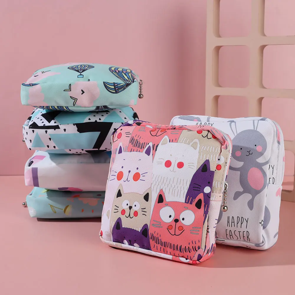 Cosmetics Napkin Towel Credit Card Holder Storage Pouch Coin Purse Sanitary Napkin Storage Bag Sanitary Pad Bags