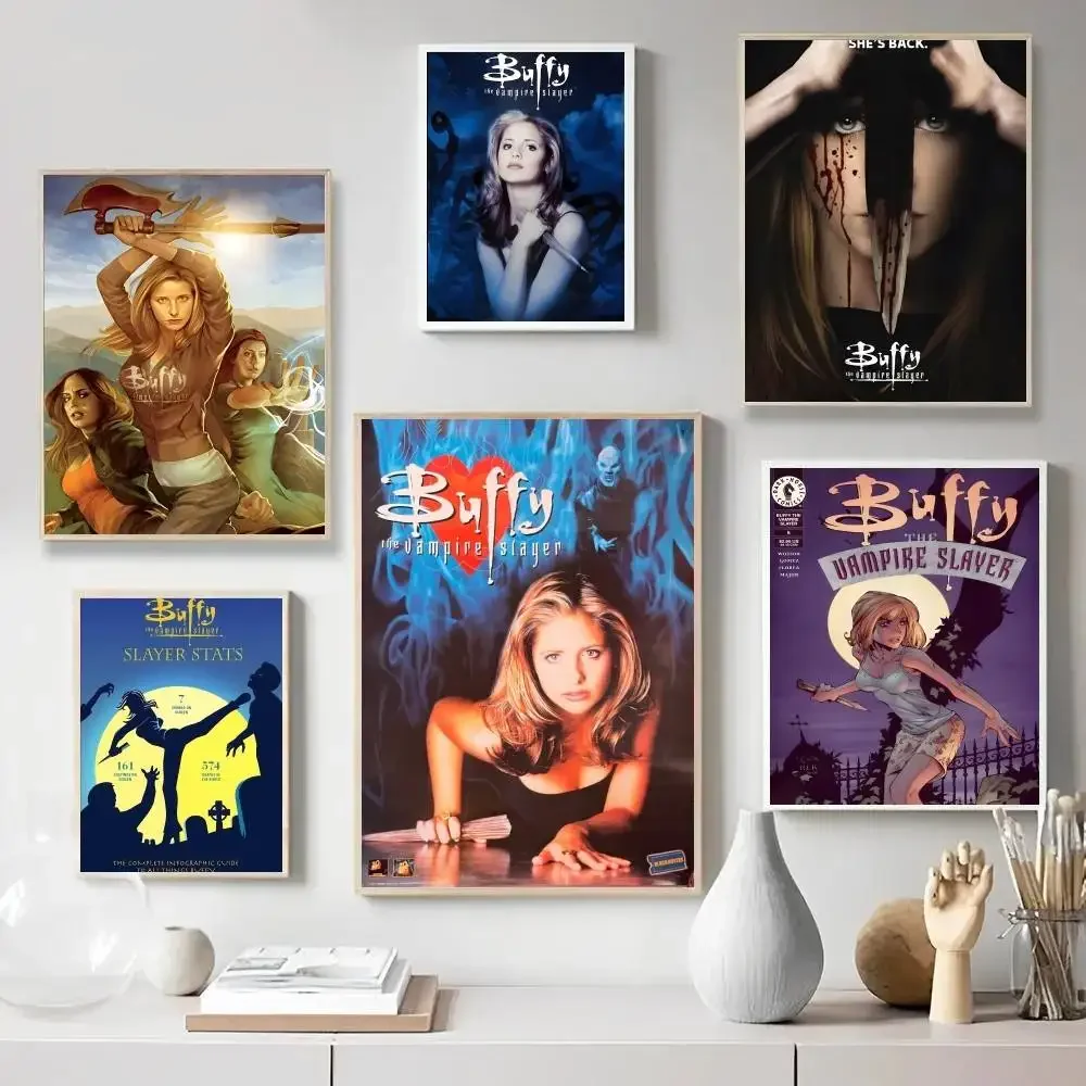 Póster de película B-Buffy, póster sin marco, papel Kraft para Club, Bar, póster Vintage, arte de pared, pintura, pegatinas de estudio para dormitorio