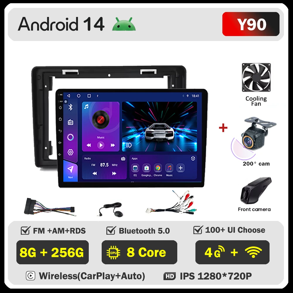 Autoradio voor Citroen C2 C3 2001-2010 Android Multimedia Speler GPS Navigatie Carplay LED Touch Screen Auto Stereo draadloze