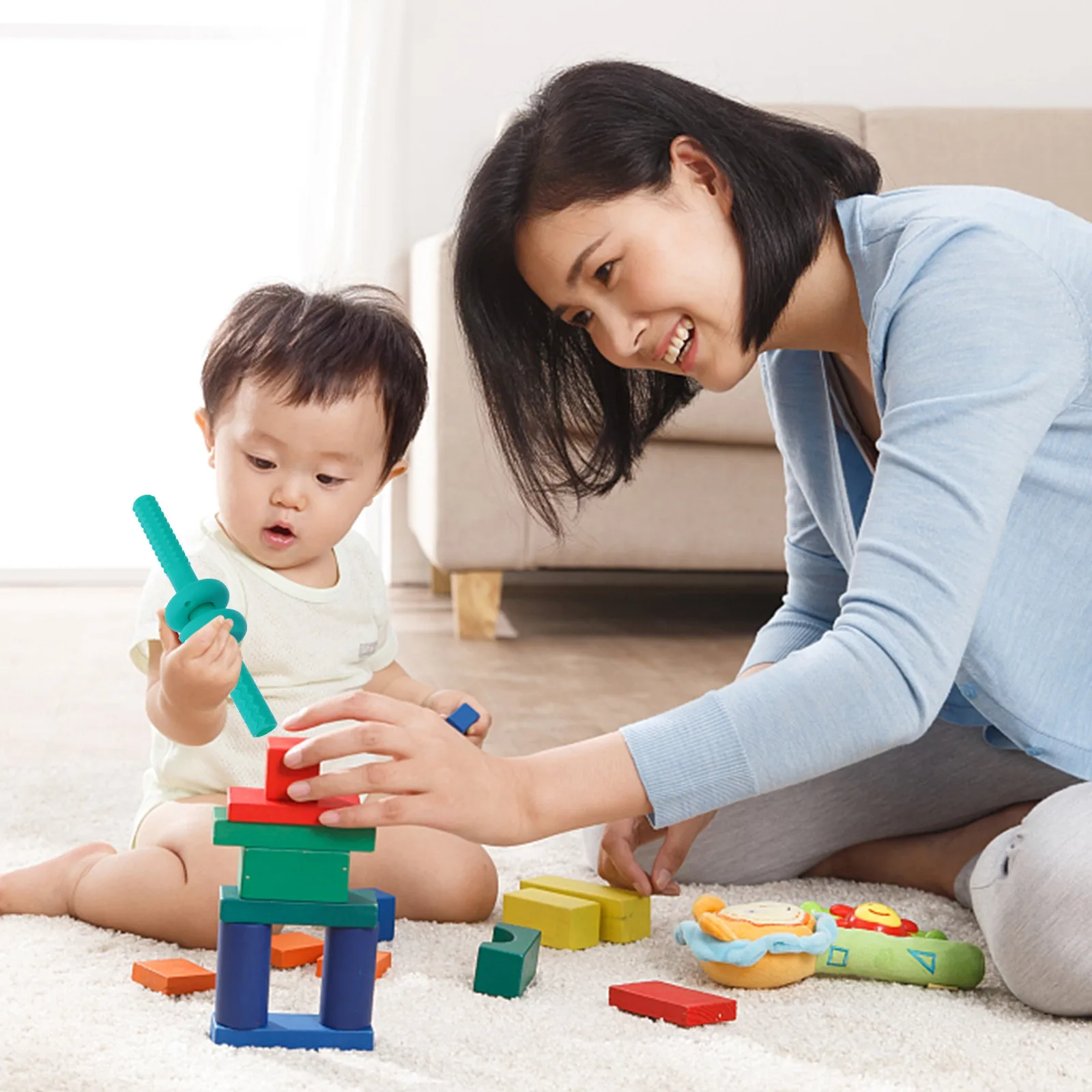 

Набор силиконовых трубок-прорезывателей для самостоятельного изготовления, безопасный гибкий инструмент для прорезывания зубов младенцев, кольцо-прорезыватель для жевания