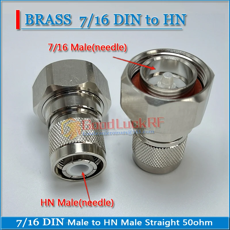 L29 7/16 DIN Female to HN Female Plug HN Female to DIN Male to HN Male to DIN Female 50hom Straight Copper RF Connector Adapters