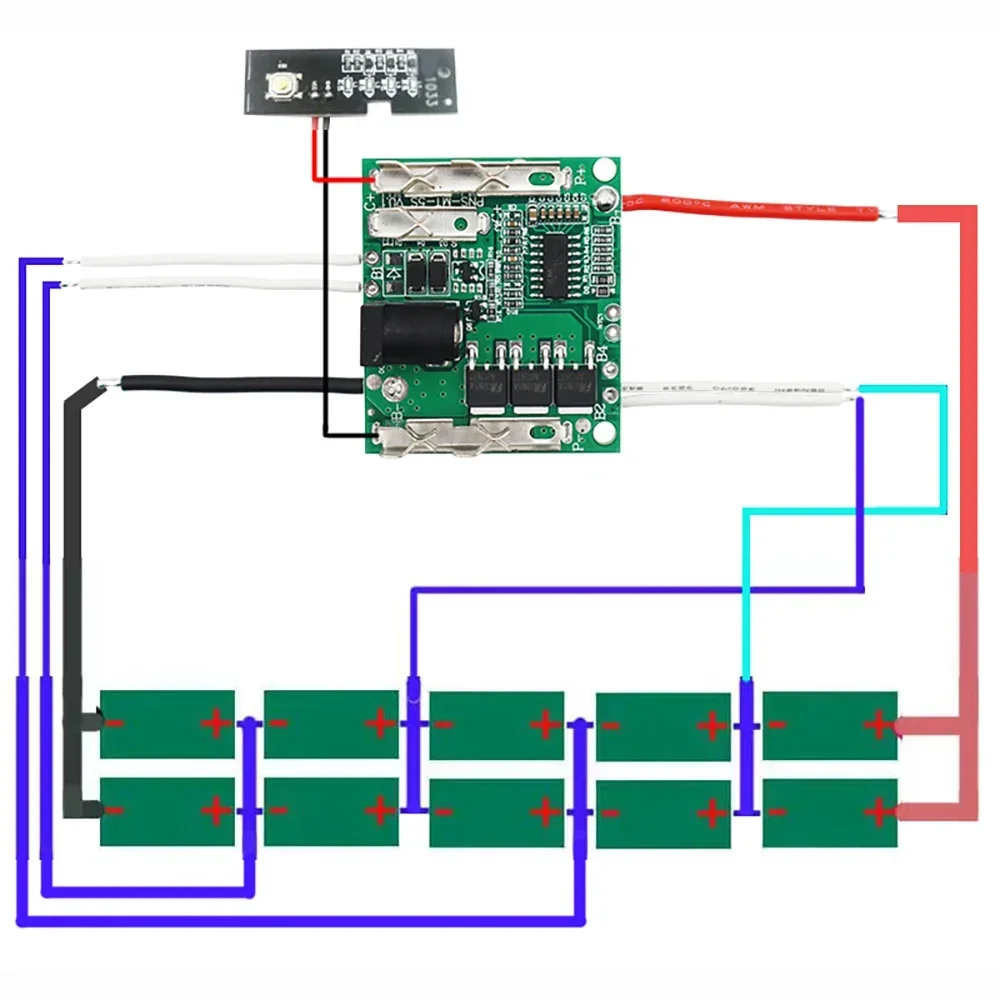 Obudowa baterii litowo-jonowej Płytka ochronna PCB dla Lomvum Zhipu Hongsong Jingmi Brak oryginalnej baterii litowo-jonowej Makita