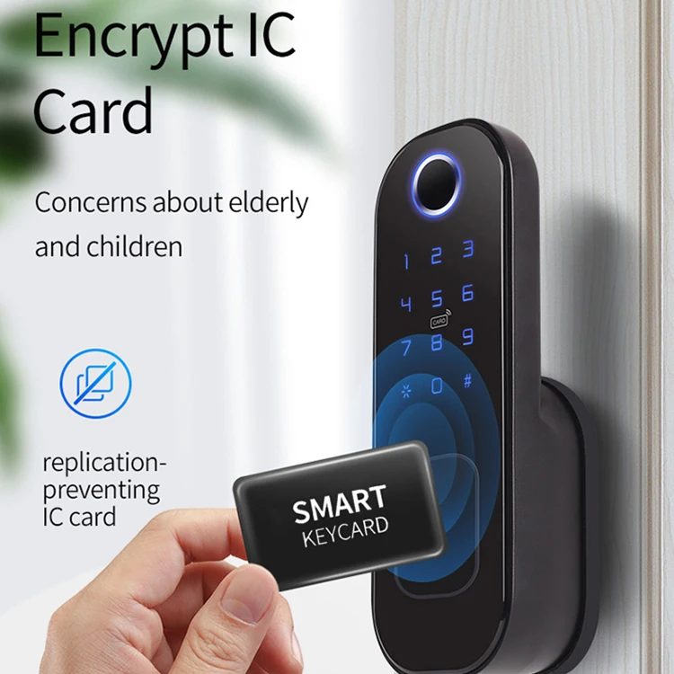 Tuya Smart Door Lock European Style Alloy Waterproof Digital Password Keyless Automatic Deadbolt Cylinder Lock for Home Security