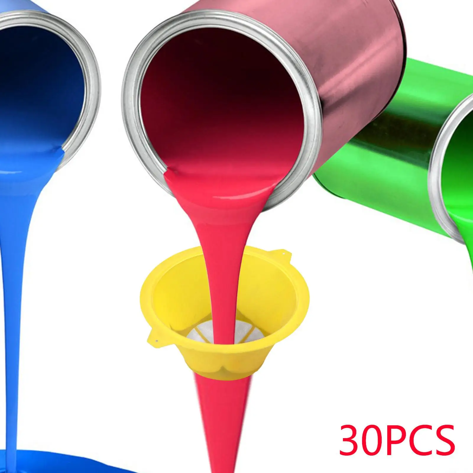 

30 Pieces Plastic Paint Filter Strainer Funnel Filter Paint,for Food Residue