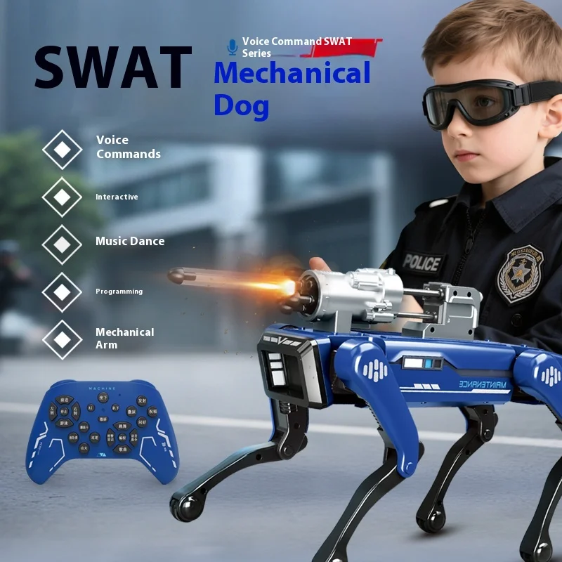 2025 nuevo juguete de control remoto AI robot perro programación inteligente juguetes de regalo de cumpleaños para niños
