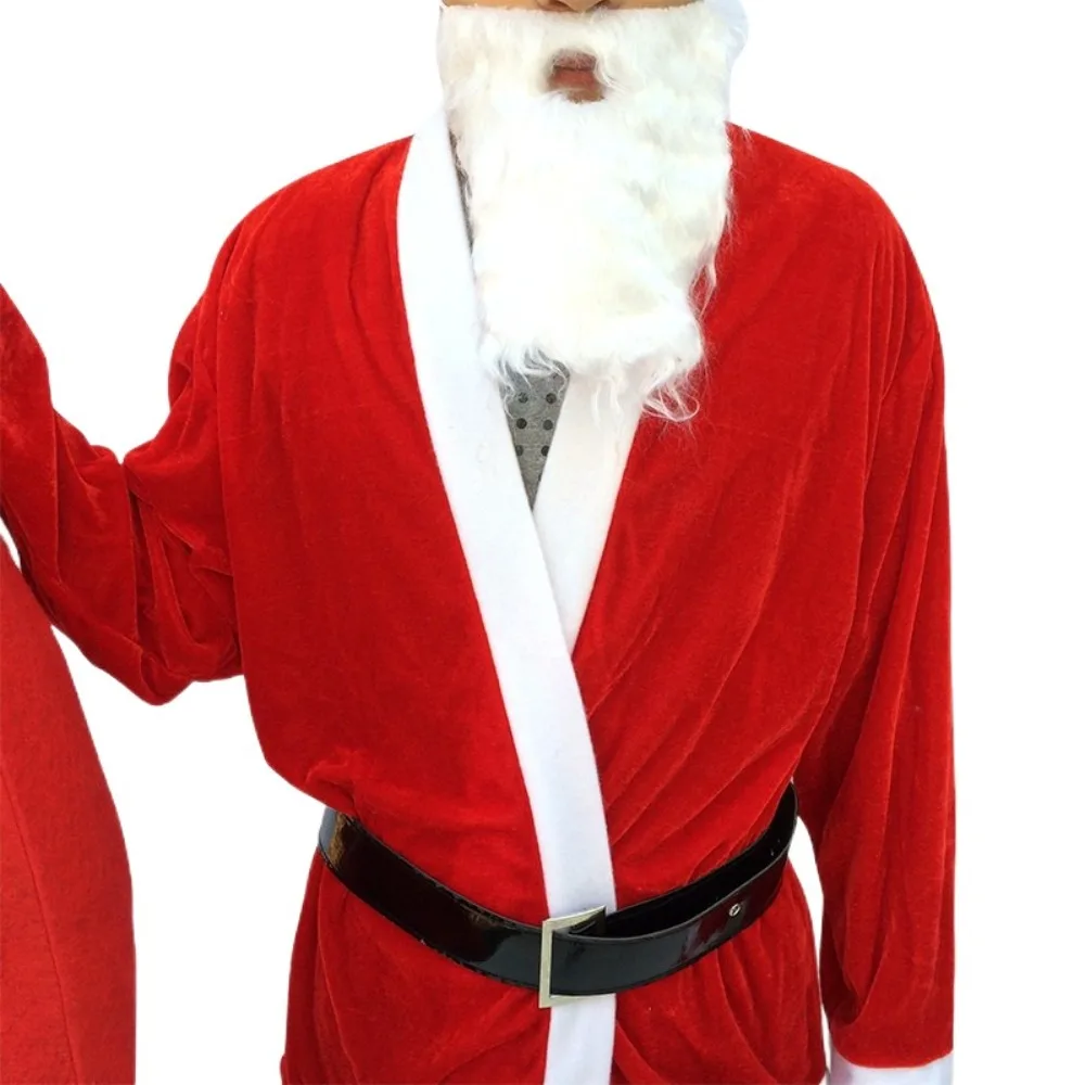 Hat Beard Santa Claus Dress Up Cosplay Make Up Christmas Santa Costume Suit Creative Comfortable Men Women Kids