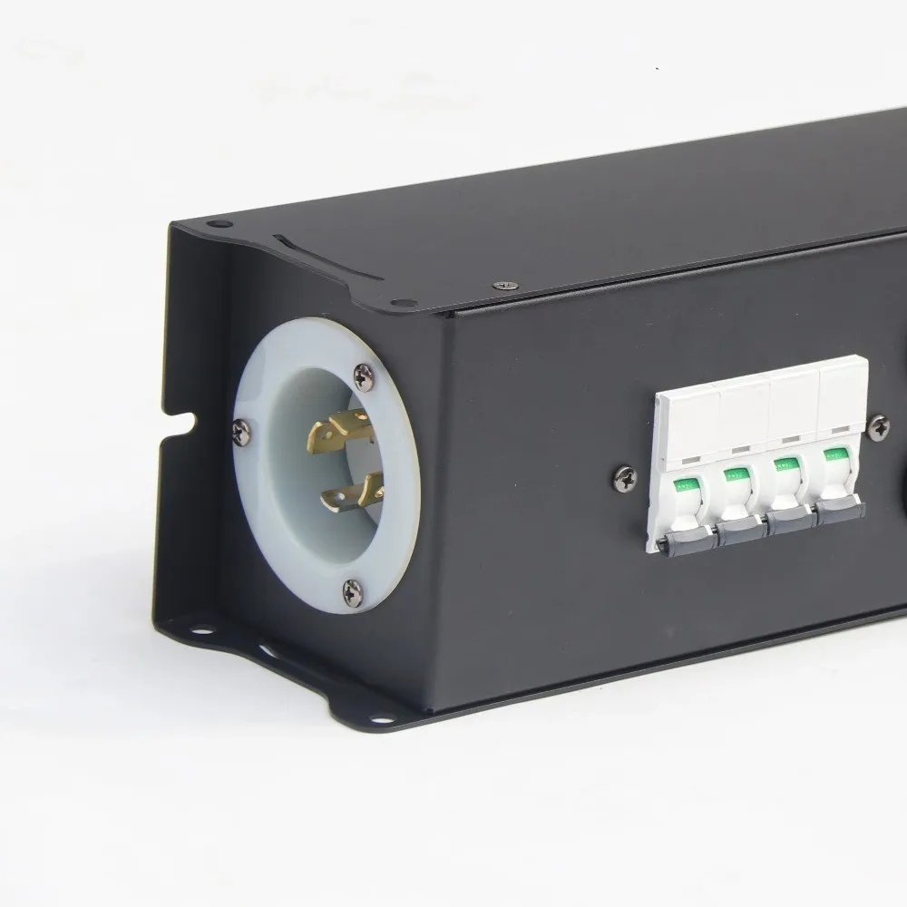 6Way 5-20A Edison Output Power Distribution BoxL21-30 Twistlock Input Power Rack for Stage