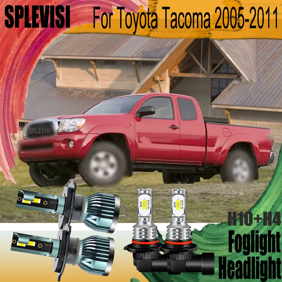 

Plug and Play Headlight Foglamp 9003 9145 Clear Night Vision Energy Saving For Toyota Tacoma 2005 2006 2007 2008 2009 2010 2011