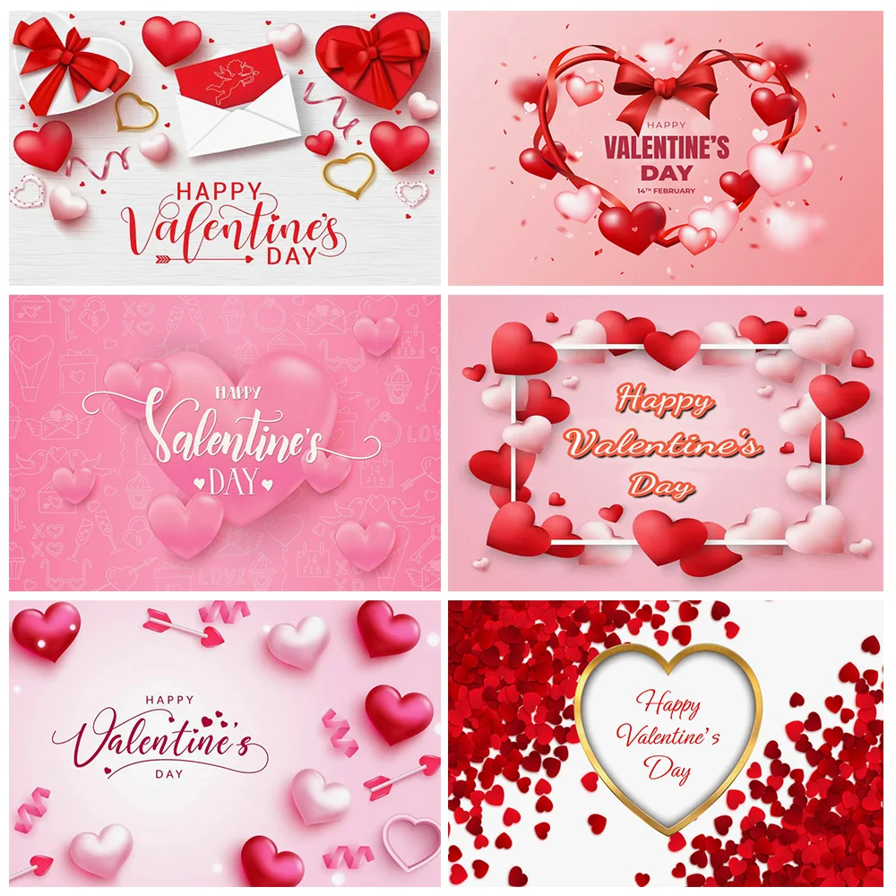 Ballon Rot Liebe Herz Rose Hintergrund Glücklich Valentinstag Hintergrund Liefert Valentinstag Party Dekoration Foto Schießen Prop