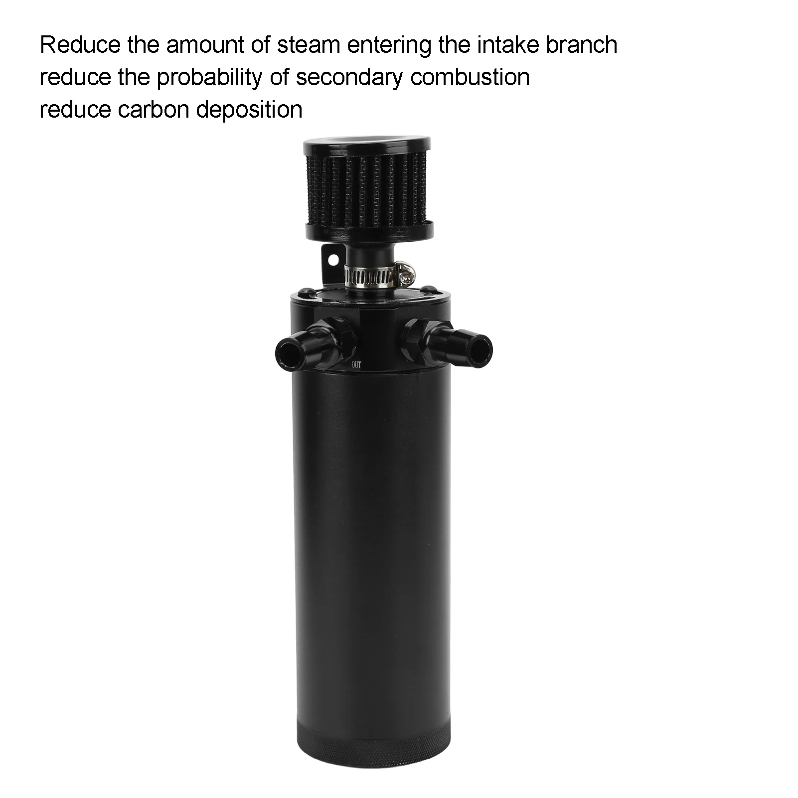 Oil Catch Can Reservoir  High Temperature Resistant Air Oil Separator Metal with Breather Filter for Automobile Repacking