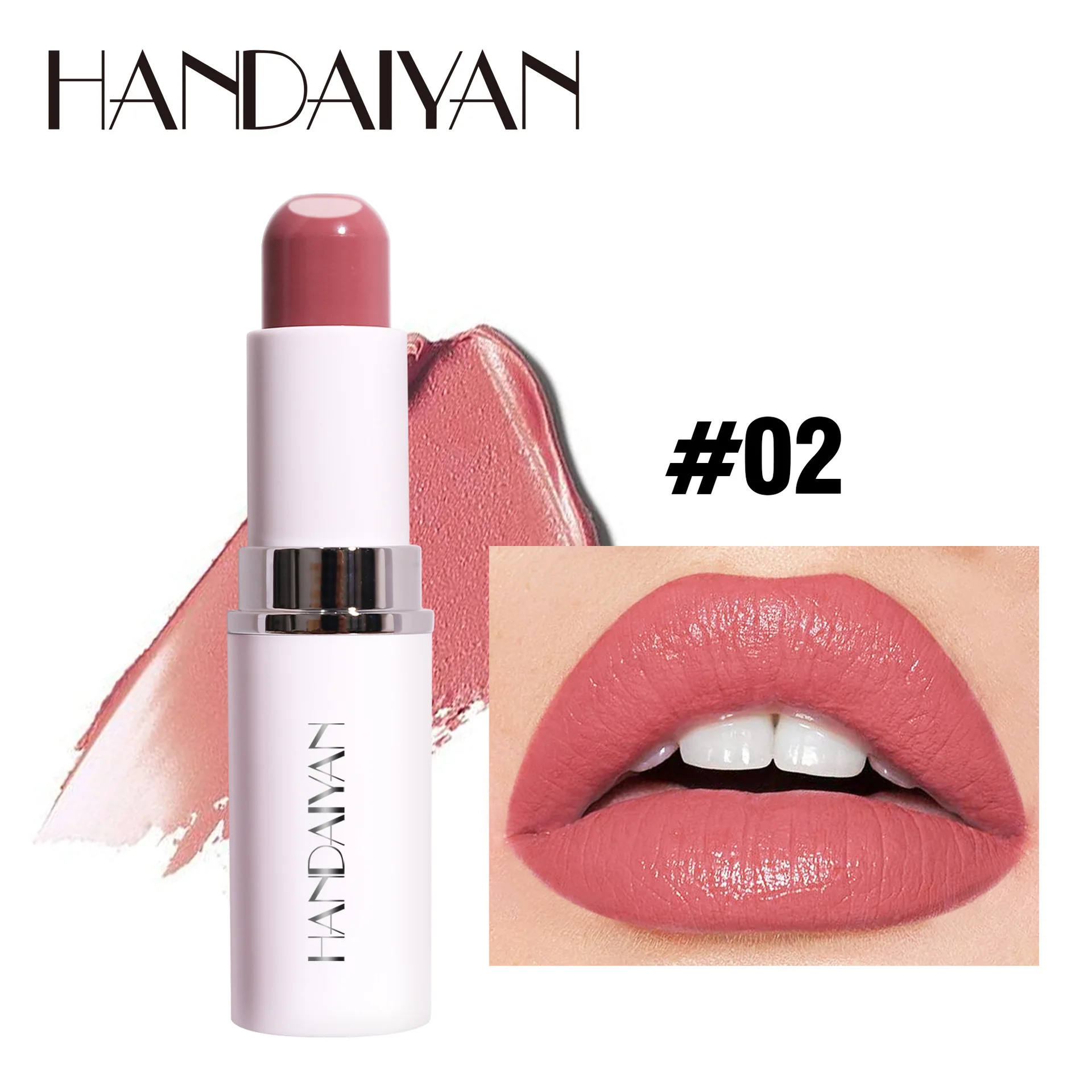 Lápiz labial mate de terciopelo 2 en 1, 8 colores, bálsamo labial hidratante, resistente al agua, de larga duración, antiadherente, brillo de labios, Sexy, maquillaje de labios rojo