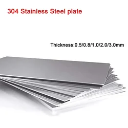 304 Stainless Steel plate, Steel Sheet Unpolished Plate Sheet Thick 0.5mm 0.8mm 1.0mm 2.0mm 3.0mm, Support Size Customization