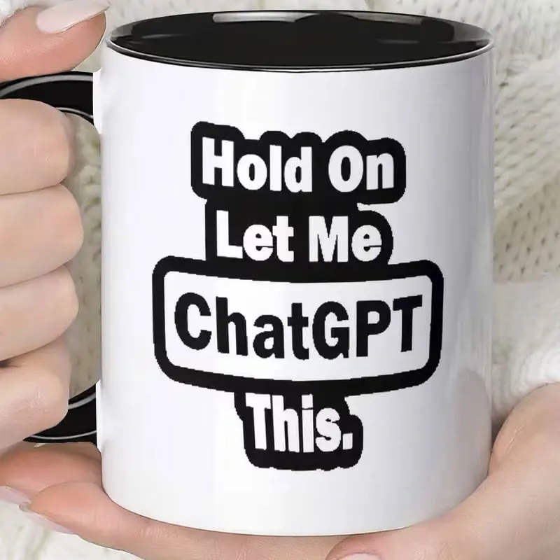 1 Piece of Novelty Merchandise That Makes Me Feel Proud: My Chatgpt Coffee Cup, 301-400ml, an Interesting Gift