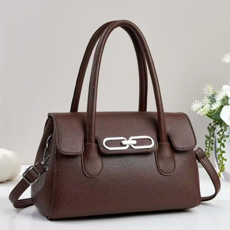 

Модная дизайнерская сумка-кроссбоди с логотипом для женщин, стильная повседневная кожаная сумка для подгузников, винтажная сумка через плечо, вместительная сумка-тоут.