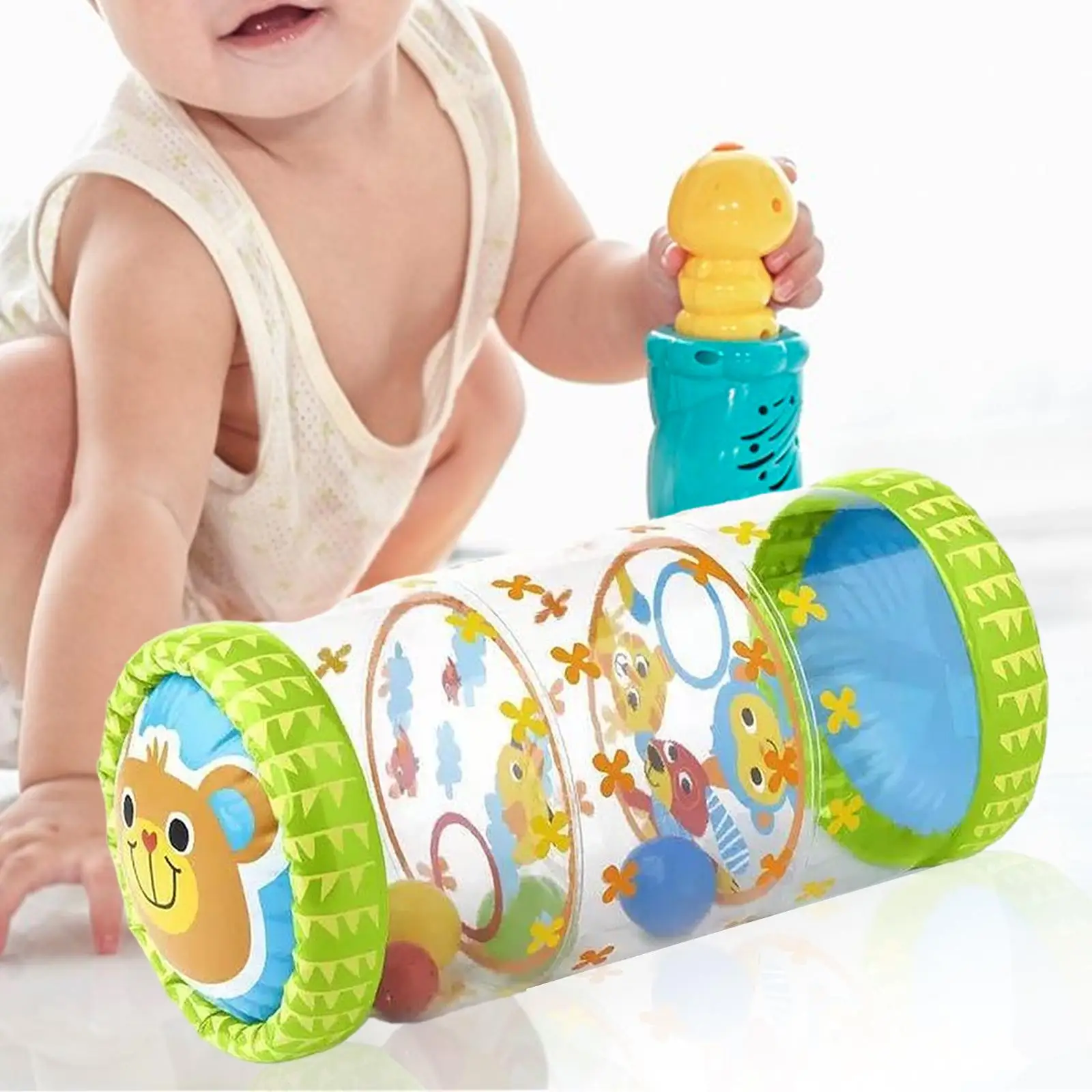 Crawling Toy for Infants with Rolling Drum for Boys and Girls